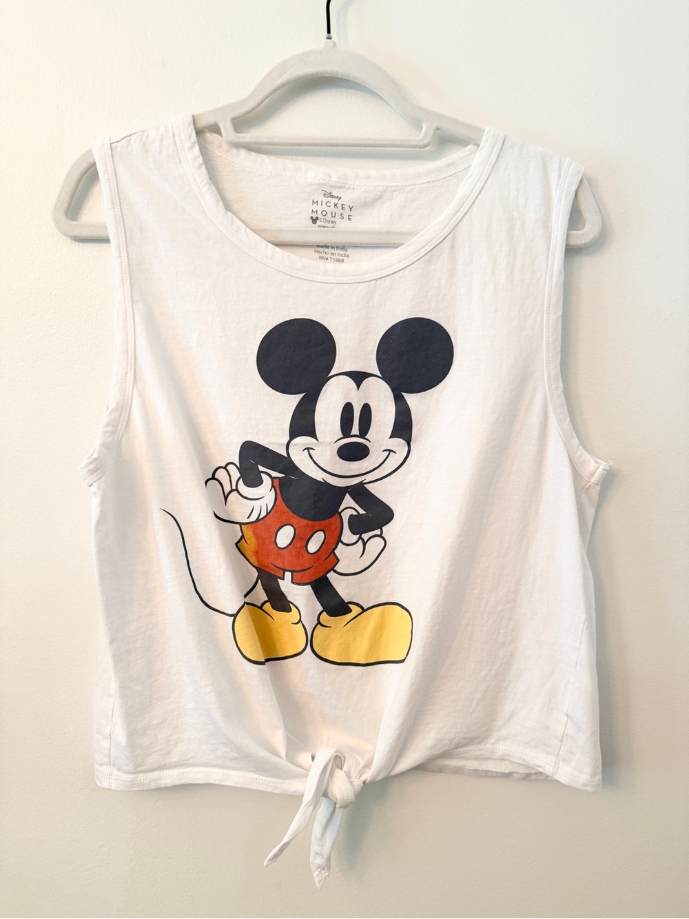 Disney Mickey Mouse Tie-Front Tank Top Large